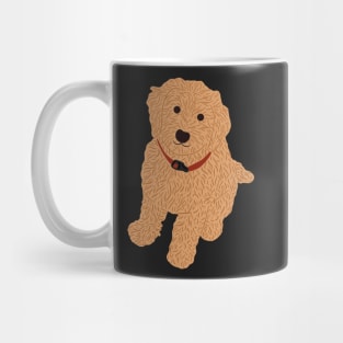 Golden Doodle Puppy! Sticker Mug